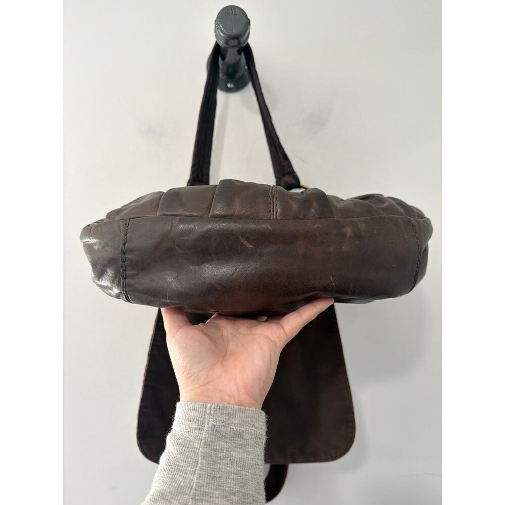 Vintage Boutique Leather Messenger Crossbody Shoulder Bag Brown - Picture 7 of 10